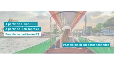 Passeio de barco pelos canais de Bangkok e o Buda Gigante no Wat Paknam